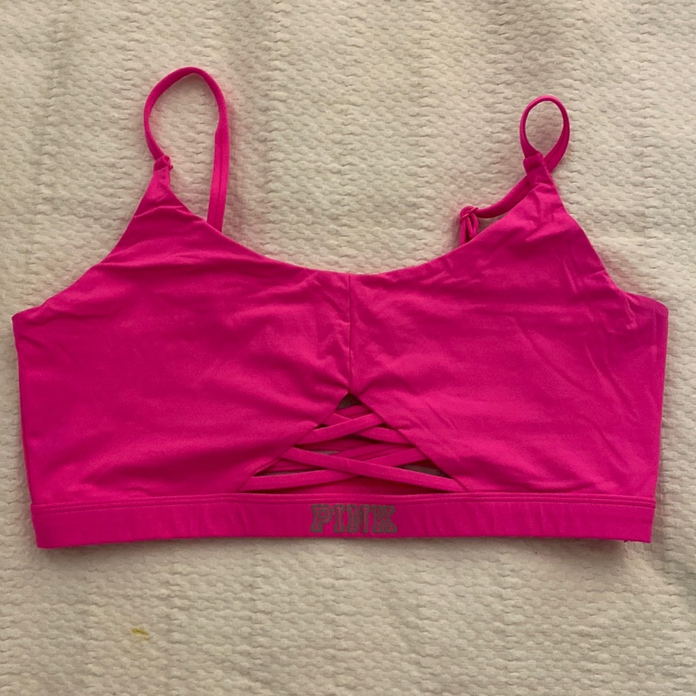 PINK - hot pink sports bra